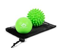 Acupoint Spiky Massage Ball Set, Pack of 2 - Ideal for: Yoga, Deep Tissue Massage, Trigger Point Therapy, Spike Ball for Myofascial Release, Physio Spiky Ball for Feet, Back, Neck & Shoulder Relief