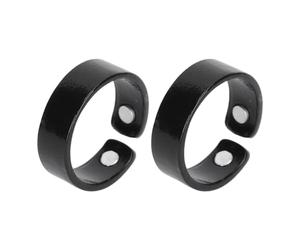 Acupressure Blood Sugar Regulator Ring Control Insulin Production Balance Levels Energy Relief Improve Sleep Quality Adjustable Design Enhance Well Being Men Women 2pcs Metal