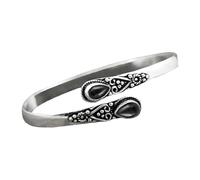 Acupressure Earrings European And American Fashion Retro Polished Bracelet For Women (Black, One Size)