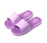 Acupressure Foot Massage Slippers Acupuncture Reflexology Sandals Men's Women's Comfort Non-Slip Shower Shoes Relief Plantar Fasciitis Arthritis Neuropathy Pain(Purple,40/41 EU)