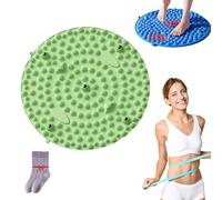 Acupressure Foot Mat, Circular Foot Massager Mat, Jogging Acupressure Board Reflexology Mats for Adults Relieve Fatigue, Dredges Meridians, Metabolic Boost (Green, 55cm/21.6in)