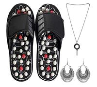 Acupressure Health Care System Unisex Spring, Magnetic Therapy Foot Massager Slipper for Full Body Blood Circulation (Free Size) with Sujok Ring, Reflexology Chart, Instruction Manual, Assorted Colour