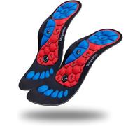 Acupressure Insoles, Acupuncture Point Massage Insoles for Women Men Work Insole, Arch Support Shock Absorption Magnetic Insoles for Relieving Foot Fatigue (Black Red, UK6-8.5)