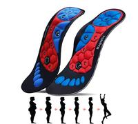 Acupressure Insoles for Men and Women - Orthopedic Acupoint Massage Insoles with Magnetic Technology, Shock Absorption, Non-Slip, Feet and Arch Support (Red, S(Men 4-7/Women 5-8))