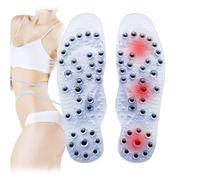 Acupressure Magnetic Massage Insoles, Magnetic Therapy Slimming Insoles For Weight Loss,Reflexology Therapy for Flat Feet and Plantar Fasciitis(Size:S(35-40) 2pairs,Color:Transparent)