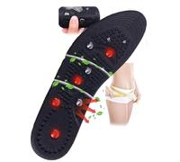 Acupressure Magnetic Massage Insoles - Reflexology Therapy Inserts with Arch Support for Plantar Fasciitis Relief - Unisex Foot Support Insoles for Comfortable All-Day W(Size:S(EU:35-40),Color:Black)