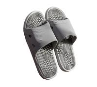 Acupressure Massage Slippers for Women Foot Open Toe Reflexology Sandals Relief Neuropathy Arthritis Plantar Non-Slip Massage Sandals Womens Stress Relief Gifts for Bath Shower(Gray,40/41 EU)
