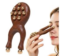 Acupressure Massage Tool Set, Sandalwood Massage Tool and Meridian Massage Brush, Gua Sha Tool for Face and Body Relaxation