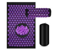 Acupressure Mat Acupressure Yoga Mat Applicator Cushion Massage Body Needles with Spikes Pillow Foot Massager Fitness for Relaxation(Purple)