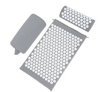 Acupressure Mat, Acupuncture Mat, Massage Mat and Pillow Set, Relieving Neck and Back Pain, Muscle Relaxation and Stress Reduction, Sciatica Relief, Suitable for Men and Women, Carry a Handbag, Gray
