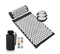 Acupressure Mat & Pillow Set/Acupuncture Mat Spike Yoga Mat for Massage Wellness Relaxation and Tension Relaxation Muscles Relaxation After Sports Recovery (Navy Blue)