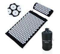 Acupressure Mat & Pillow Set with Carry Bag | Natural Back & Neck Relief | Full Body Acupuncture Massage Mat for Relaxation, Circulation & Better Sleep