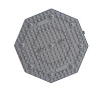 Acupressure Mat Round Acupressure Board Jogging Foot Massage Mat Running in Place Toe Pressure(Gray)