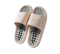 Acupressure Reflexology Massage Slippers for Plantar Fasciitis Arch Support House Sandals,Boost Circulation Improves Massage Therapy for Men Women Health(Apricot,EUR36-37)