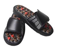 Acupressure Sandals Foot Massager Acupuncture Sandals Acupoint Stimulation Slippers Shoes Reflexology with Spring-Loaded Buttons & Adjustable Straps for Women Men, 38-39