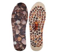 Acupressure Shoe Insoles for Men Women, Cobblestone Rubber Foot Massager, Pressure Point Reflexology Massage Insole Orthotic Insoles, Cuttable Shoes Cushion Inserts Pads for Feet Arch Pain Relief (S)