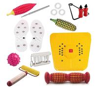 Acupro Health Care System_Acs Acupressure Massager Tools Kit with Roller & Massager , Bio-Magnetic Shoe Sole & Power Foot Mat for Stress and Pain Relief & Finger Massager Combo Kit Set