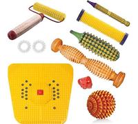 Acupro Health Care System Acs Foot Massager Mat Wooden Foot Roller Hand Roller Wooden Ball Kerala Roll Energy Roll Sujok Ring Thumb Pressure