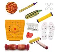 Acupro Health Care System_Acs Wooden Foot Roller Acupressure Stress Mat Shue Sole Sujok Ring Roller Jimmy Kerala Roller Energy Roll Pocket Combo (11in1Combo)