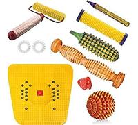 Acupro Health Care System De Stress Relaxation Acu Foot Therapy Pain Relief & Total Health Acs Eco Mat Foot Roller Ball Kerala Rooler Jimmy Rings 9in1 Combo Multi Colour