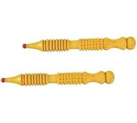 Acupunctoreum HealthCare Combo Pack of 2 acupressure Wooden Jimmy Hand & Foot Roller Massager (Yellow)