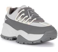Acupuncture GIngypock Lace Up Microfibre Chunky Trainers (Grey, UK 7)