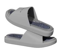 Acupuncture Massage Slippers Reflexology Slippers Men Women Acupressure Foot Open Toe Sandals Home Shower Shoes Relieves Nerve Tension And Pain In The Feet(Grey,40/41 EU)