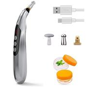 Acupuncture Pen Electronic Accupressure Pen, USB Rechargeable Pain Relief Electric Meridians Energy Pen Massager Pen Pain Relief Massage Tool