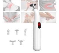 Acupuncture Pen for Pain Relief,5-in-1 Home Electronic Meridian Pen,USB Rechargeable,with 9 Intensity,5 Massage Heads,Bio-Microcurrent Pulse,Suitable for Different People