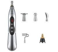 Acupuncture Pen for Pain Relief Electronic Acupuncture Pen 9 Gears USB Rechargeable Acupuncture Pen for Pain Relief Vibrating Pen with 5 Massage Heads for Pain Gone Relief