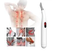 Acupuncture Pen, Meridian Energy Pen, Electronic Acupuncture Machine, Pain Relief Massager, Beauty Face Pen Massager, USB Rechargeable, 5 Different Heads, Silver