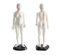 Acupuncture Point Model - 50 cm Human Body Diagram with Engraved English Code for Meridian Massage and Needle Map, Soft Material, Ivory (woman)