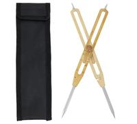 Acurit 9" Brass Proportional Divider - Solid Steel Points, Adjustable Legs, Graduated Measurement, Includes Carrying Case for Easy Transport and Store