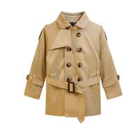 Acuryx Little Boy's Trench Coat with Waist Tie Double BreastedInfant Kid Outerwear Windbreaker Jacket Padded Outer for 8-9 Years