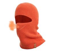 ACUSHLA 100% Merino Wool Balaclava for Men & Women - Winter Ski Mask Thermal Cold Weather Gear Knit Warm Face Mask (Orange)