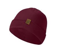 ACUSHLA 100% Merino Wool Cuff Beanie, Thermal Watch Cap Unisex, Wine Red