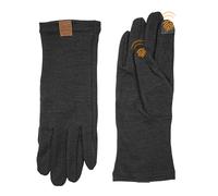 ACUSHLA 100% Merino Wool Glove Liner -Touchscreen Lightweight Base Layer Ski Liner Glove for Men & Women, Black, Medium