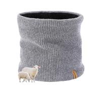 ACUSHLA 100% Merino Wool Neck Gaiter, Lined Winter Neck Warmer, Light Grey