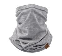ACUSHLA 100% Merino Wool Neck Gaiter, Ski Mask Neck Warmer Unisex, Mid-Grey