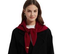 ACUSHLA 100% Merino Wool Triangle Scarf for Women Knitted Fashion Neckerchief Lightweight Soft Warm Neck Warmer