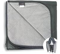 ACUSHLA Large Waterproof Outdoor Blanket, Thick Camping Blanket for Cold Weather, Quilted Fleece, Great for Stadium, Picnic, Sport, Pet, Windproof and Machine Washable, 57''X79'', Grey
