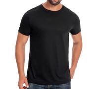 ACUSHLA Mens 100% Merino Wool T-Shirt Short Sleeve Undershirt Base Layer, Black, XL