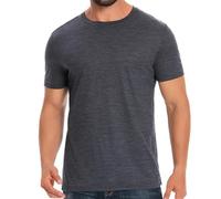 ACUSHLA Mens 100% Merino Wool T-Shirt Short Sleeve Undershirt Base Layer, Dark Grey, XL