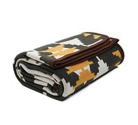 ACUSHLA Merino Wool Blanket Soft Warm Thick Bed Couch Camping Outdoor Sleeping Blanket Throw All Weather Aztec Style Green 63 x 51 Inch