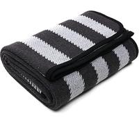 ACUSHLA Merino Wool Blanket - Warm, Thick, Washable, 87" x 63" Large Throw for Outdoors, Camping,Couch, Bed, Travel - Super Soft Wool Blanket- Grey Stripe