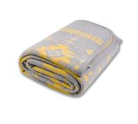 ACUSHLA Merino Wool Blanket - Warm, Thick, Washable, Large Throw - 87X63 Great for Bed Couch Outdoor Camping, All Seasons, Myers Light Grey