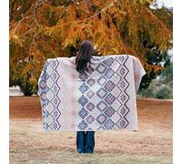 ACUSHLA Merino Wool Camp Blanket - Warm Thick Washable Large Bed Couch Camping Outdoor Throw Blanket All Seasons, Scandinavia-Grey 79X63