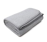 ACUSHLA Merino Wool Camp Blanket - Warm Thick Washable Large Bed Throw for Couch Sleeping Grass Stadium Picnic Hiking Van, Grey 79" x 63"