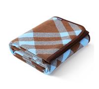 ACUSHLA Merino Wool Scottish Blanket - Large Warm Washable Tartan Blanket Living Blanket Bedspread for Bed Couch Car Office Picnic Travel All Season Plaid - (160 x 200cm|Scottish Check Blue)