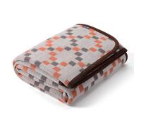ACUSHLA Merino Wool Throw Blanket - Soft Large Warm Washable Living Blanket Bedspread for Bed Couch Car Picnic Travel Blanket All Season - (160 x 200cm|Check Grey)